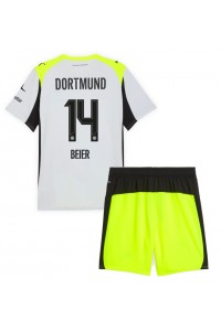 Fotbalové Dres Borussia Dortmund Maximilian Beier #14 Dětské Venkovní Oblečení 2025-26 Krátký Rukáv (+ trenýrky)